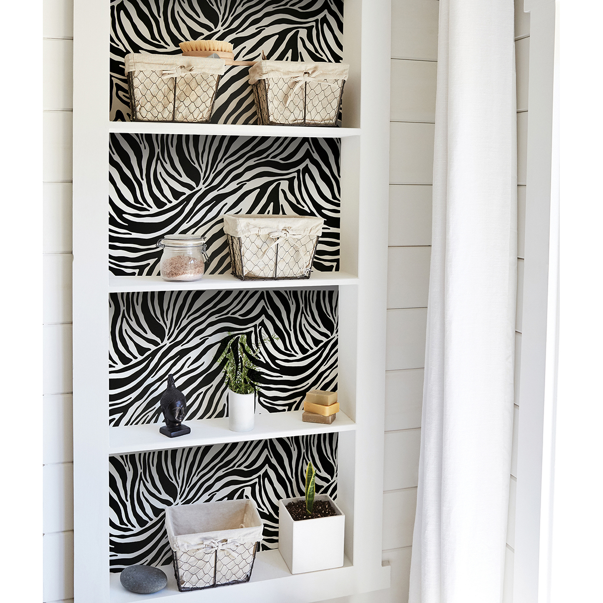 Zebra Adhesive Film Fablon Sticky Back Plastic