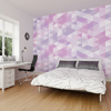 Picture of Pink Pastel Triangles Wall Mural