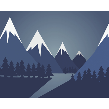 Show details for Snow Mountain Wall Mural