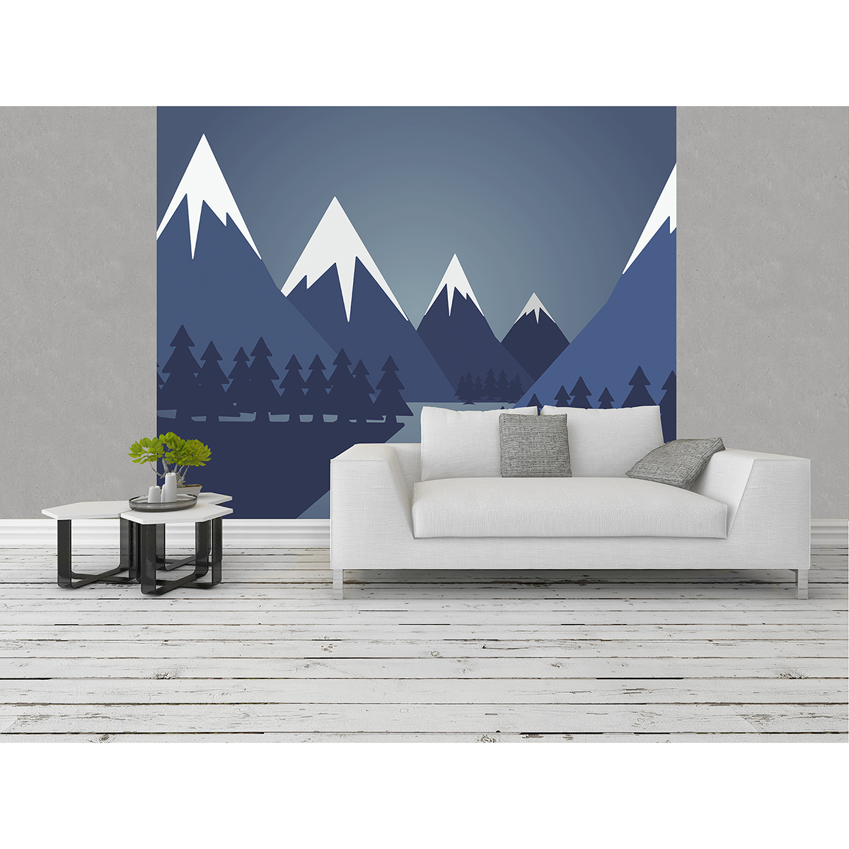 WALS0410 Snow Mountain Wall Mural by OhPopsi