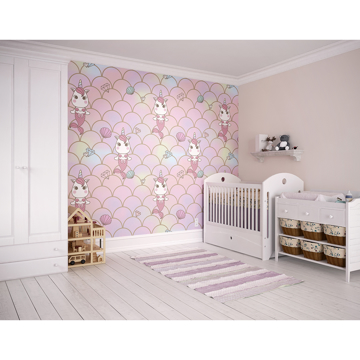 Show details for Unicorn Mermaid Wall Mural