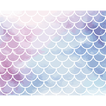 Show details for Watercolour Mermaid Scales Wall Mural