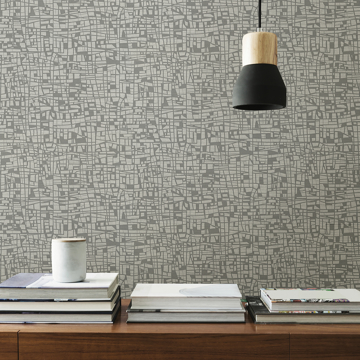 Show details for Tiffany Grey Abstract Geometric Wallpaper