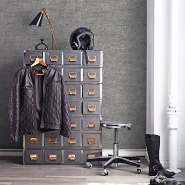 Show details for Travertine Dark Grey Patina Texture Wallpaper
