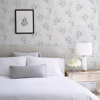 Picture of Napali Light Grey Leaf Wallpaper