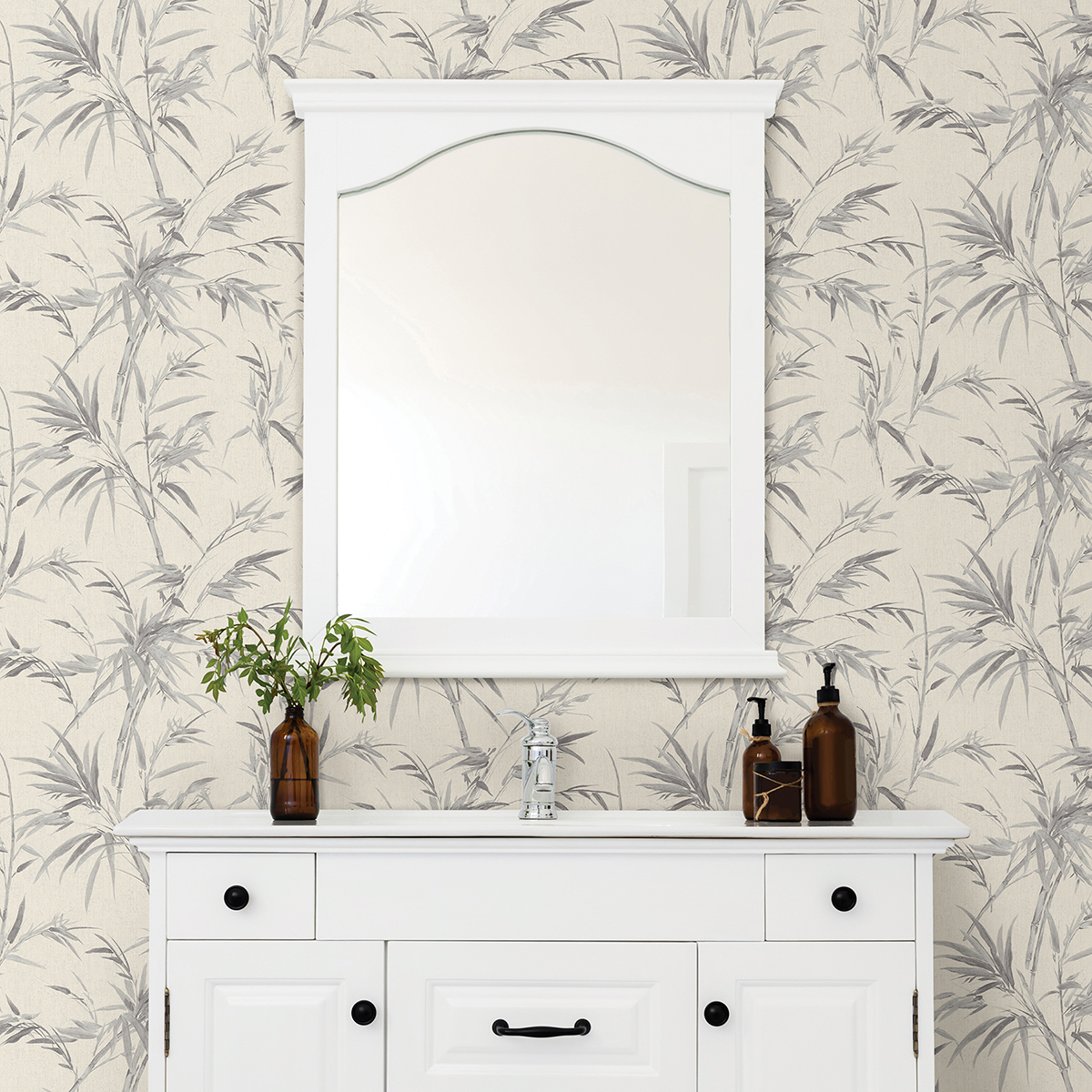 2979-37376-5 - Hali Silver Fronds Wallpaper - by Advantage