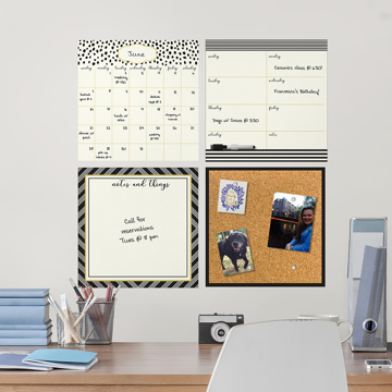 3 Pack-Auto-adhésif éléphant calendrier planificateur Message Note Board Wall Decals 