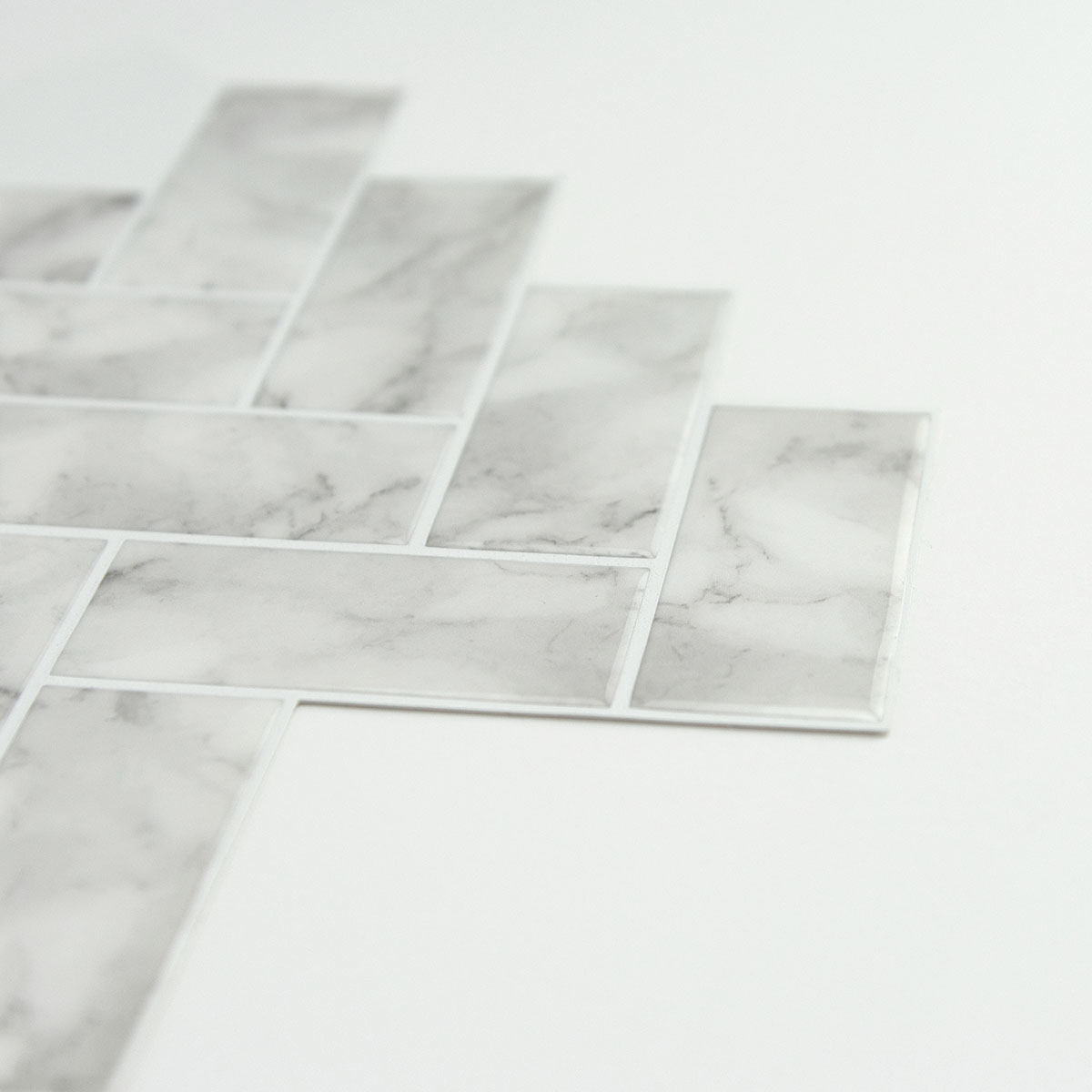 herringbone peel and stick backsplash tiles