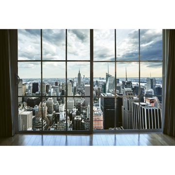 Show details for Manhattan Window View Wall Mural