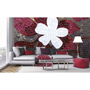 Show details for Red Mosaic Wall Mural