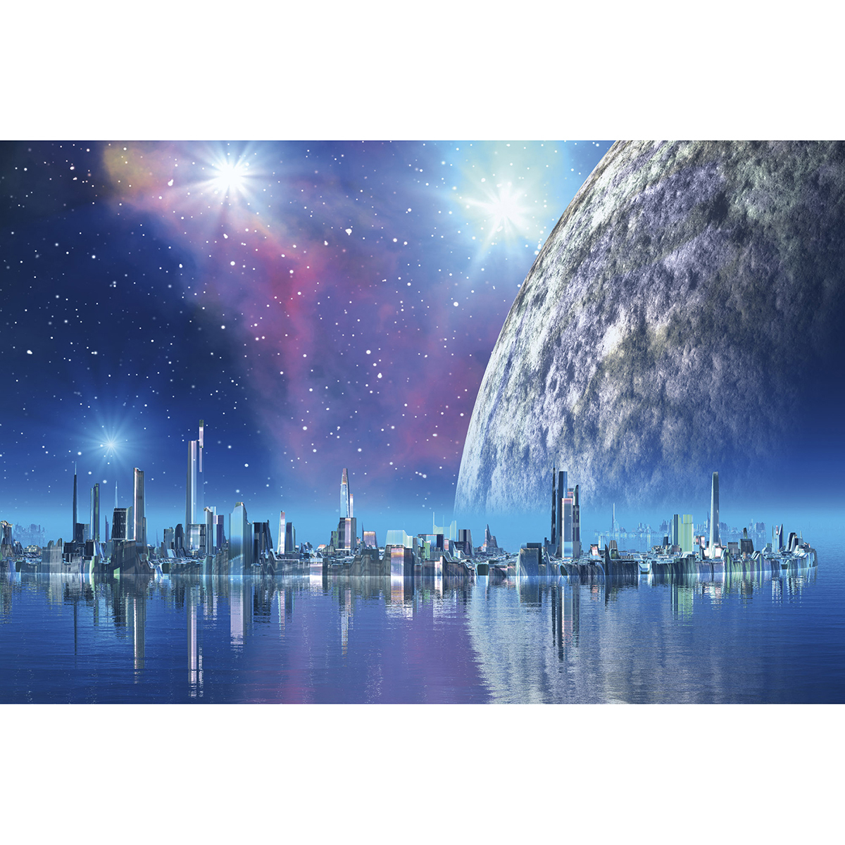 MS-5-0186 - Futuristic City Wall Mural - by Dimex