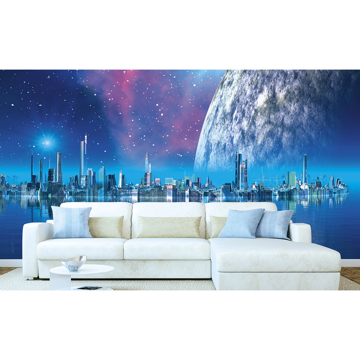 Show details for Futuristic City Wall Mural