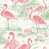 Picture of Pink Flamingo Beach Peel and Stick Wallpaper