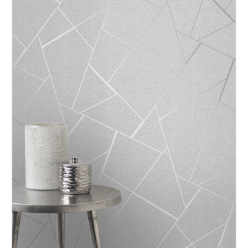 Show details for Quartz Silver Fractal Wallpaper