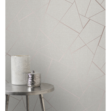 Show details for Quartz Rose Gold Fractal Wallpaper
