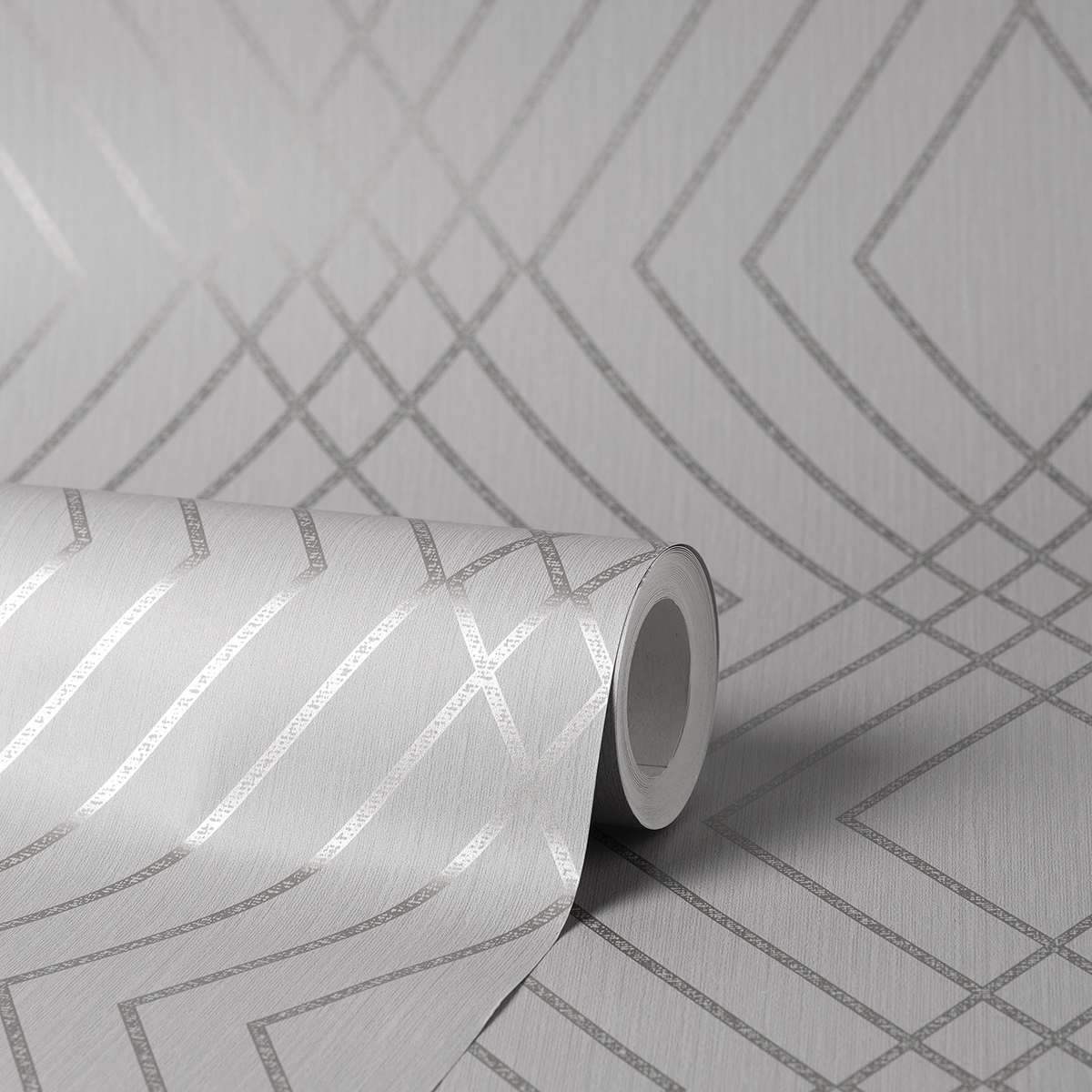 FD42603 Shard Silver Trellis Wallpaper by Fine Decor