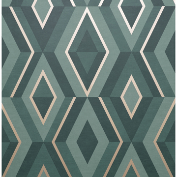 Picture of Shard Turquoise Geometric Wallpaper