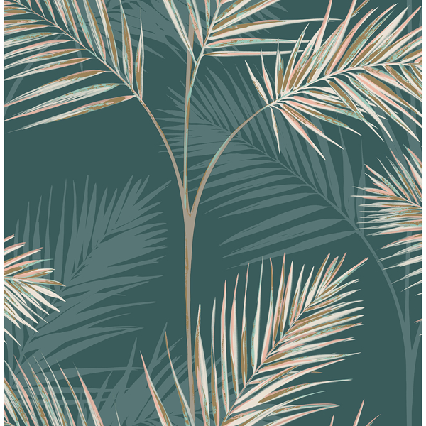 Picture of South Beach Evergreen Fronds Wallpaper