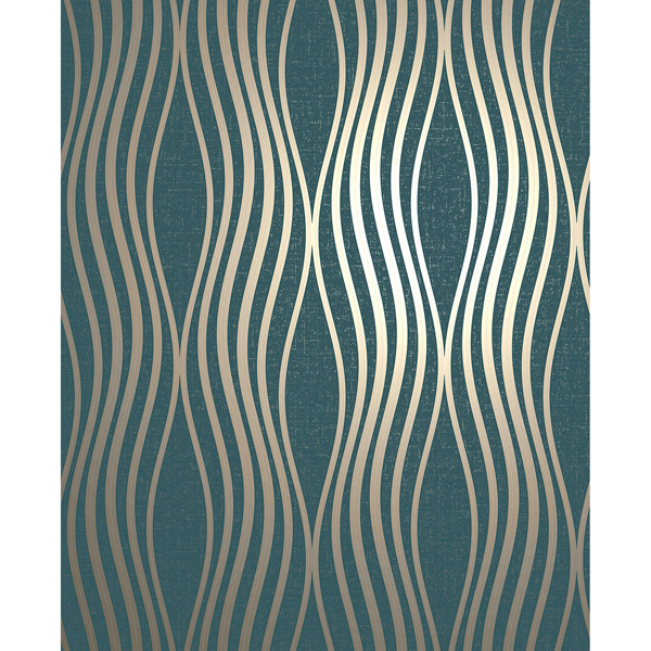 Picture of Valor Aquamarine Wave Wallpaper
