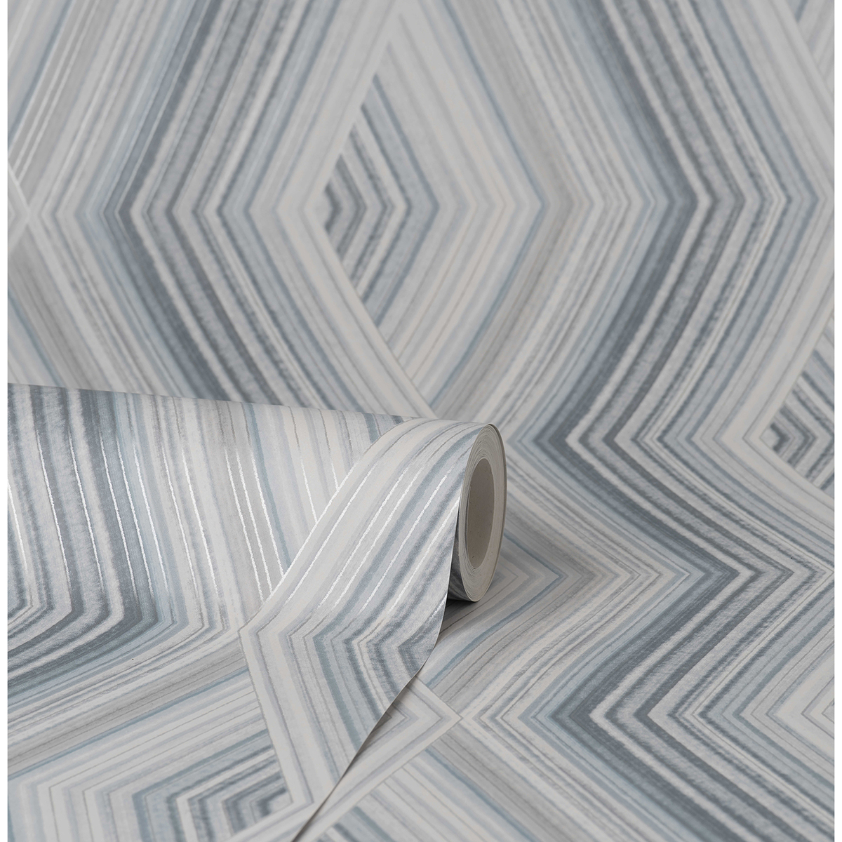 M1581 Aura Blue Geometric Wallpaper by Crown