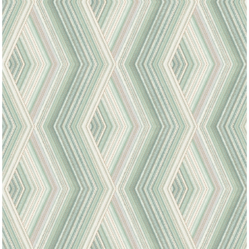 Picture of Aura Green Geometric Wallpaper