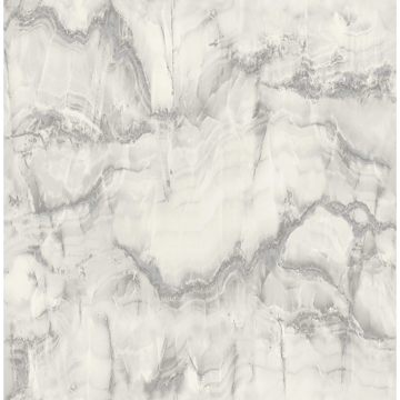 Picture of Aura Silver Marble Wallpaper