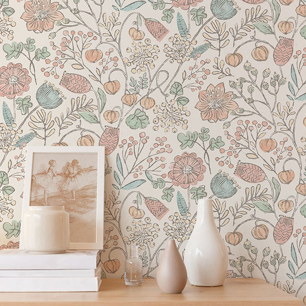 NUS3623 - Pastel Southern Trail Peel and Stick Wallpaper - by NuWallpaper