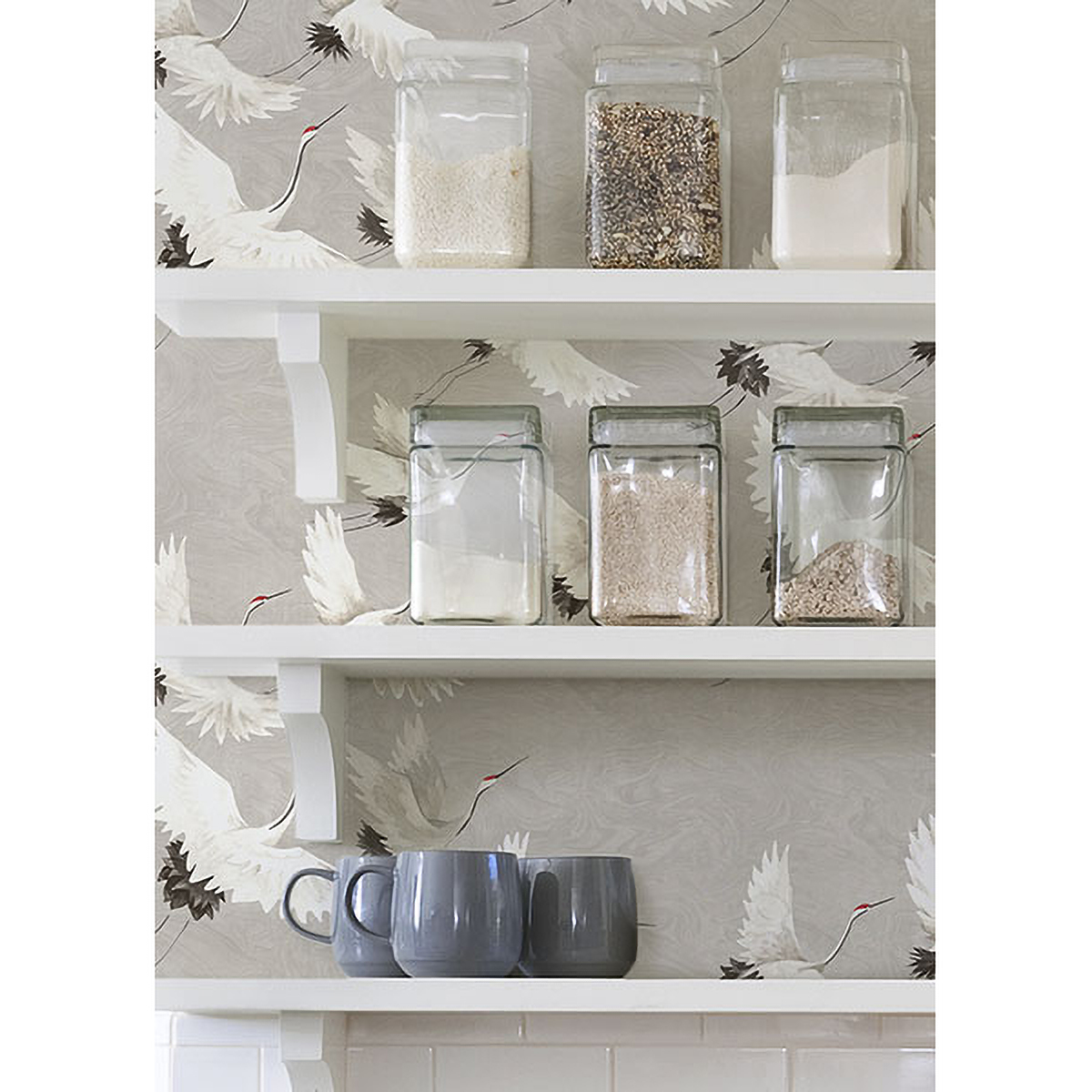 NUS3678 Grey Halcyon Peel and Stick Wallpaper by NuWallpaper