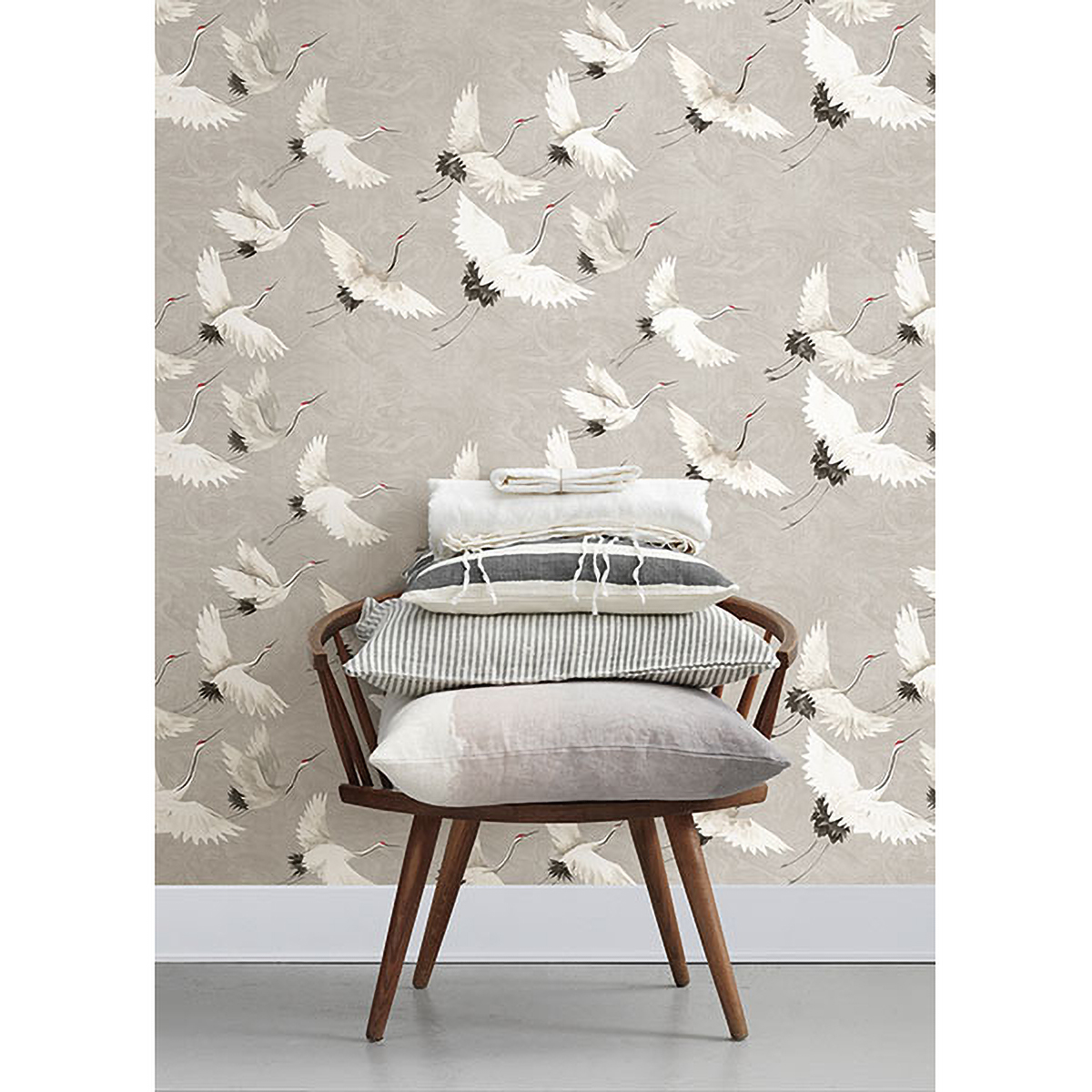 NUS3678 Grey Halcyon Peel and Stick Wallpaper by NuWallpaper