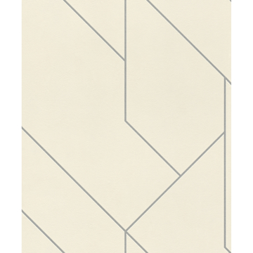 Picture of Pollock White Gilded Geometric Wallpaper