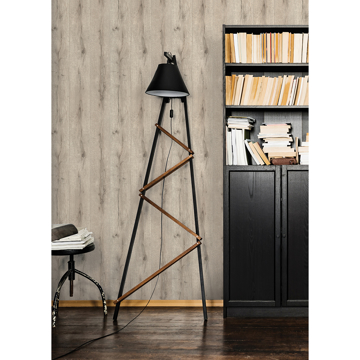 Show details for Appalacian Taupe Wood Planks Wallpaper