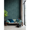 Picture of Roderick Teal Faux Snakeskin Wallpaper