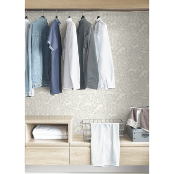 Show details for Grey Merriment Peel and Stick Wallpaper