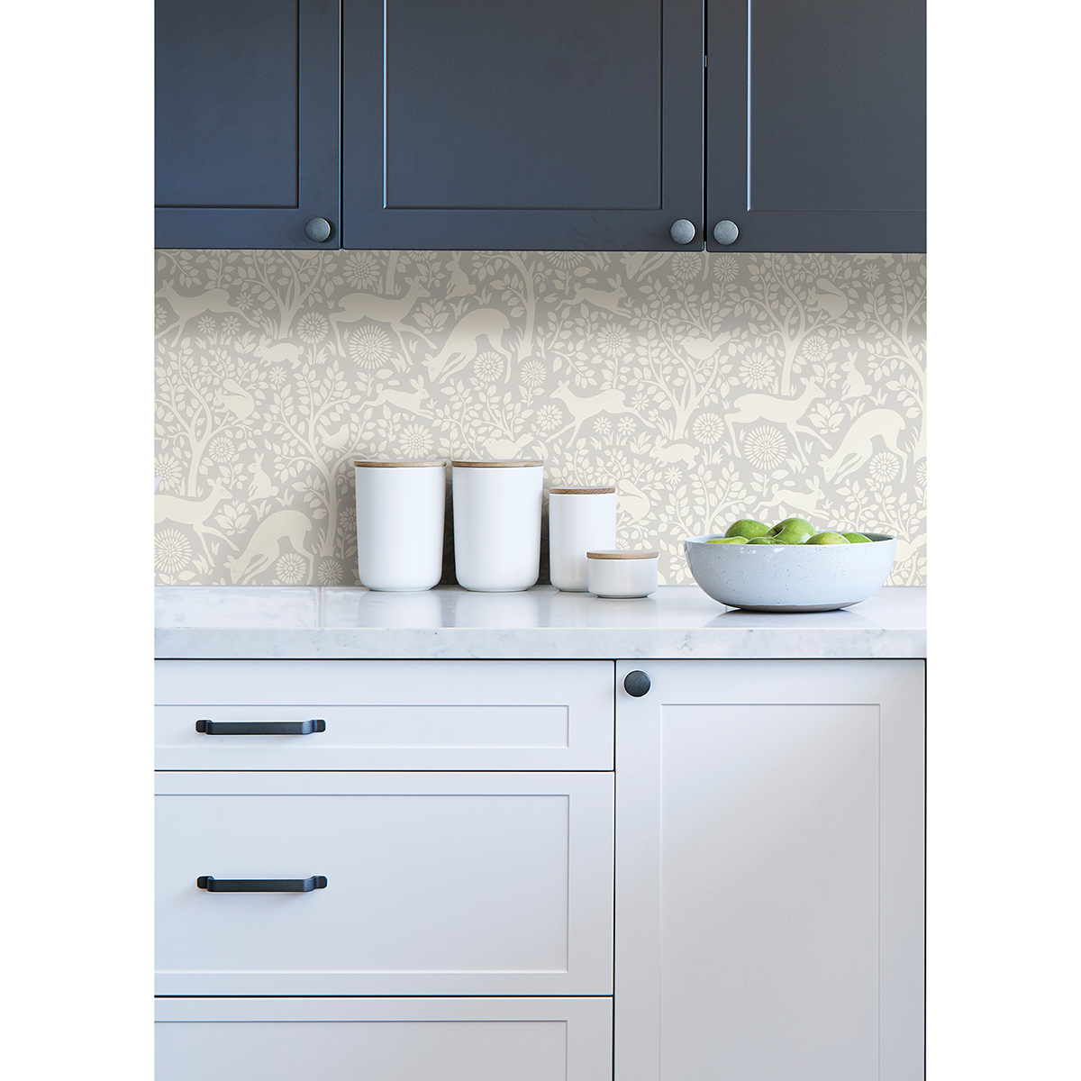 NUS3677 - Grey Merriment Peel and Stick Wallpaper - by NuWallpaper