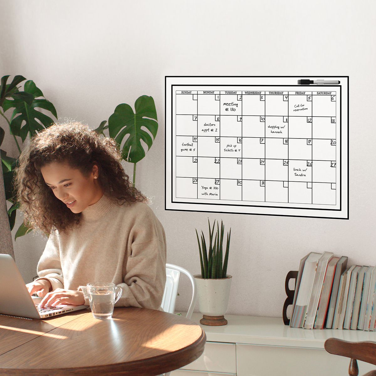 Whiteboard Monthly Calendar Calendar Sticker Calendar Decal