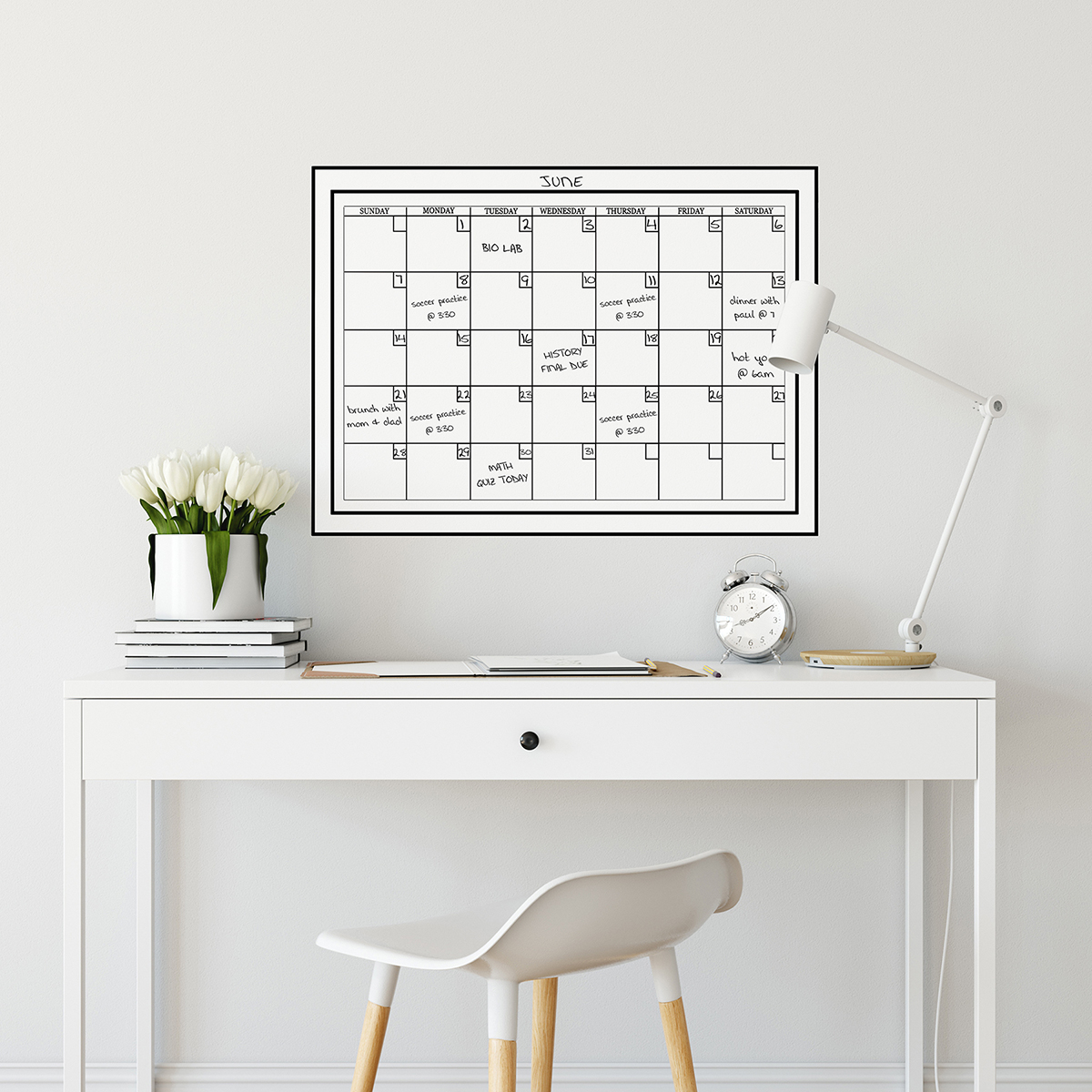 Whiteboard Monthly Calendar Calendar Sticker Calendar Decal