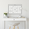 Picture of White Monthly Dry Erase Calendar
