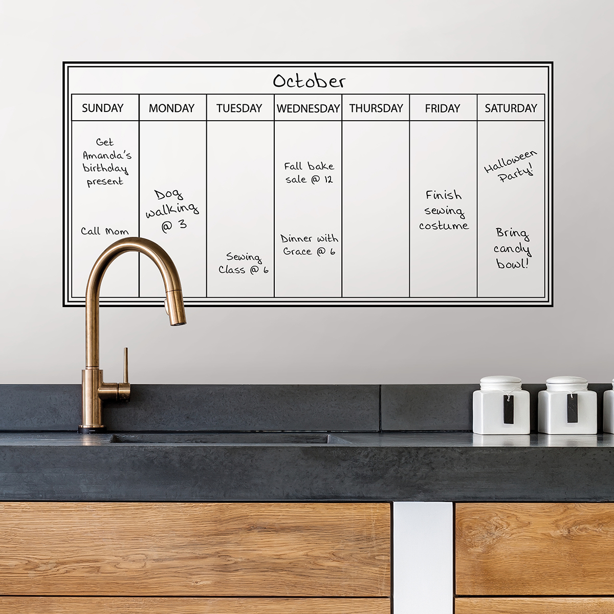 Weekly Dry Erase Calendar WallPops 