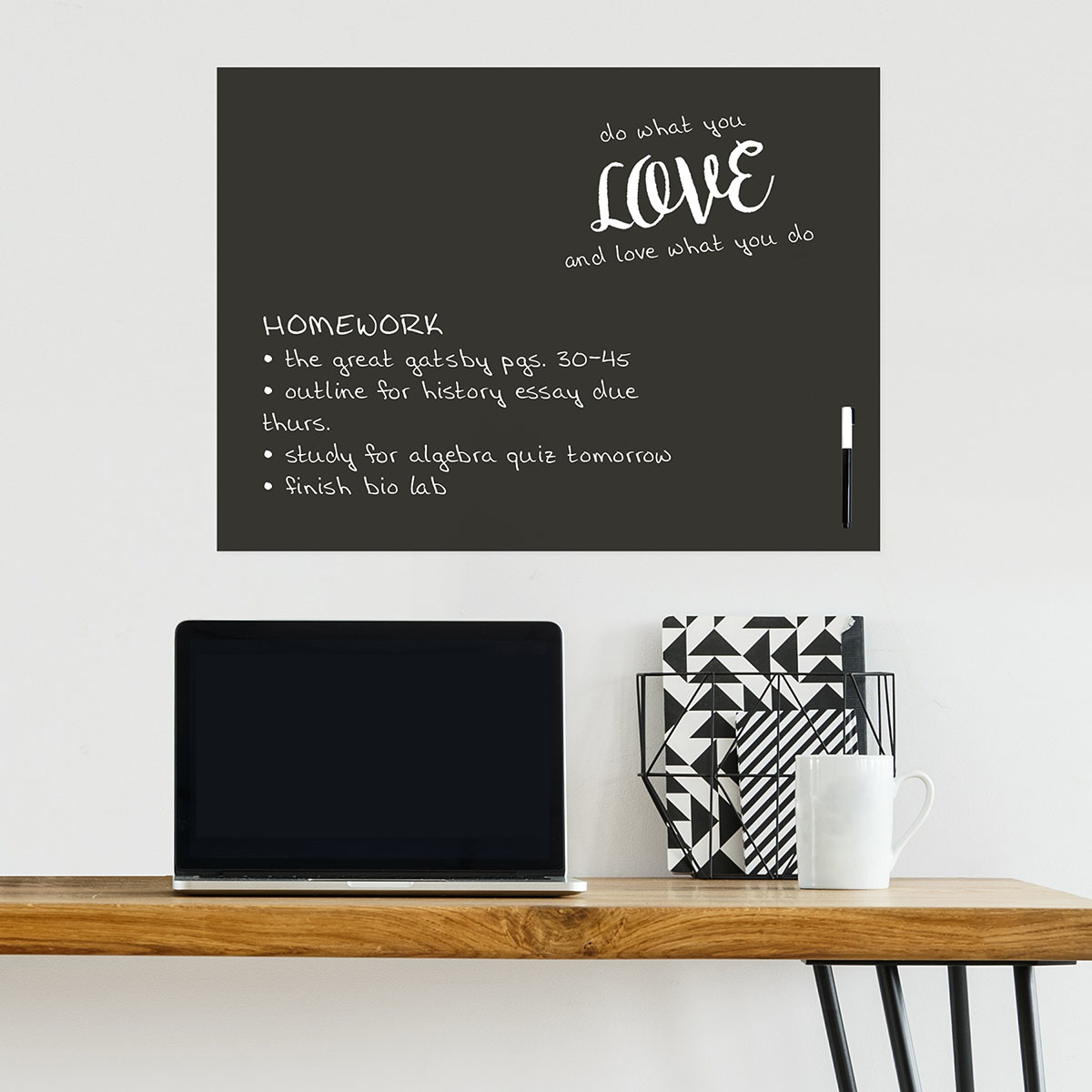 Black Dry Erase Message Board Dry erase Decals