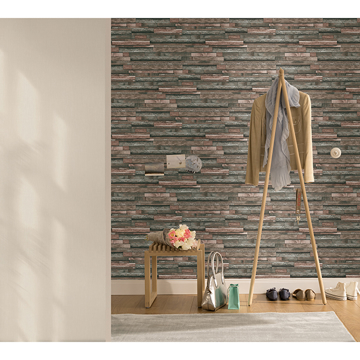 Show details for Federico Red Slate Wallpaper