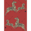 Picture of Masai Red Zebra Safari Scalamandre Self Adhesive Wallpaper