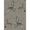 Picture of Grey Zebra Safari Scalamandré Self Adhesive Wallpaper