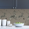 Picture of Grey Zebra Safari Scalamandré Self Adhesive Wallpaper