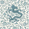 Picture of Peacock Chien Dragon Scalamandré Self Adhesive Wallpaper