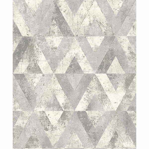 Picture of Shikhar Silver Geometric Wallpaper