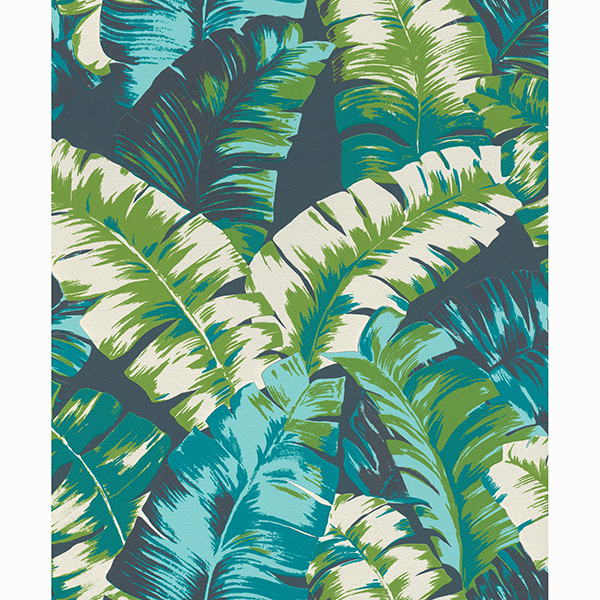 Picture of Pisang Navy Palm Leaf Wallpaper