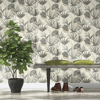 Picture of Nameri Grey Tropical Frond Wallpaper