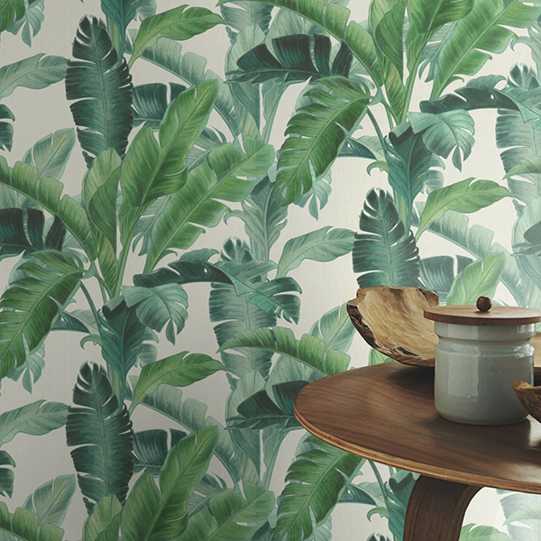 RH536683 - Orissa Green Palm Frond Wallpaper - by Rasch