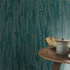Picture of Pinna Teal Feather Texture Wallpaper