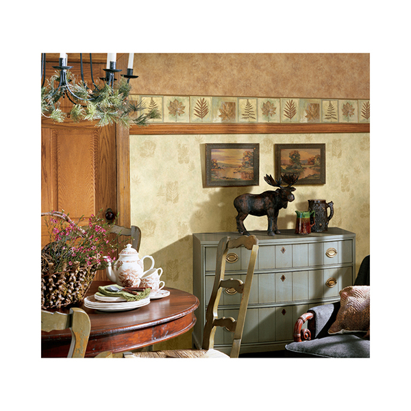 FG36092 Rupert Neutral Leaf Collage Spot Wallpaper by Lucky Day